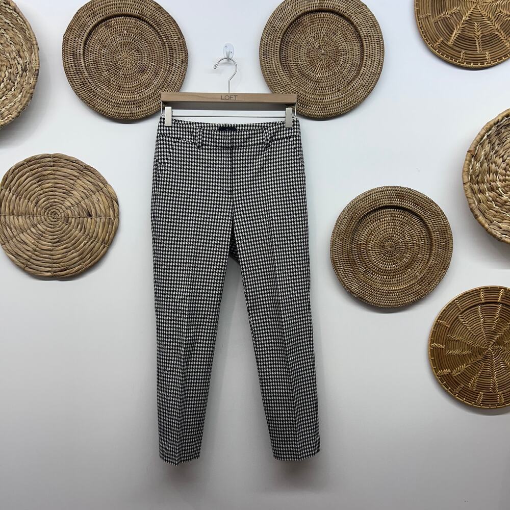 White House Black Market The Slim Ankle Trouser Dress Pants 2 Black White